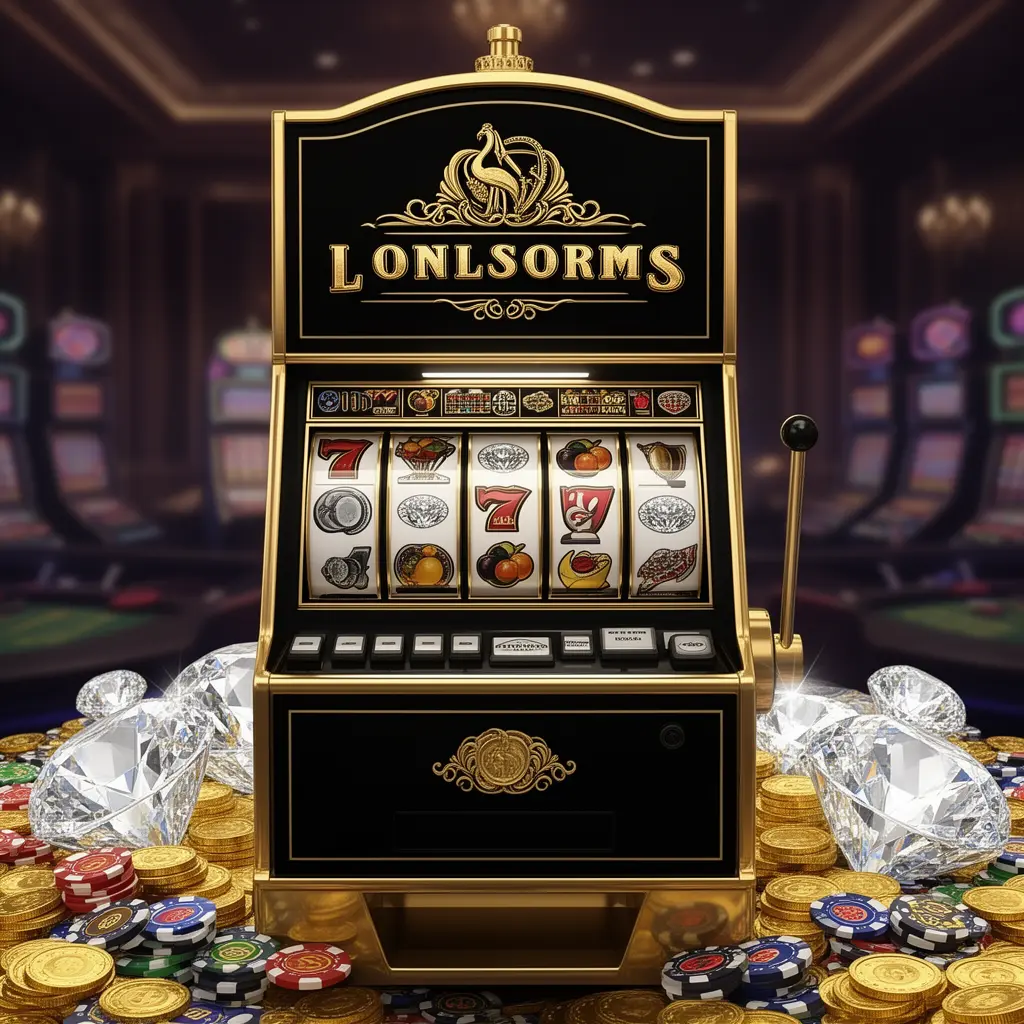 96BD – Spin premium online slots and chase big wins in Bangladesh Classic casino slot machine with golden reels and lucky sevens surrounded by coins and chips symbolizing high quality slot gaming at 96BD for Bangladesh players